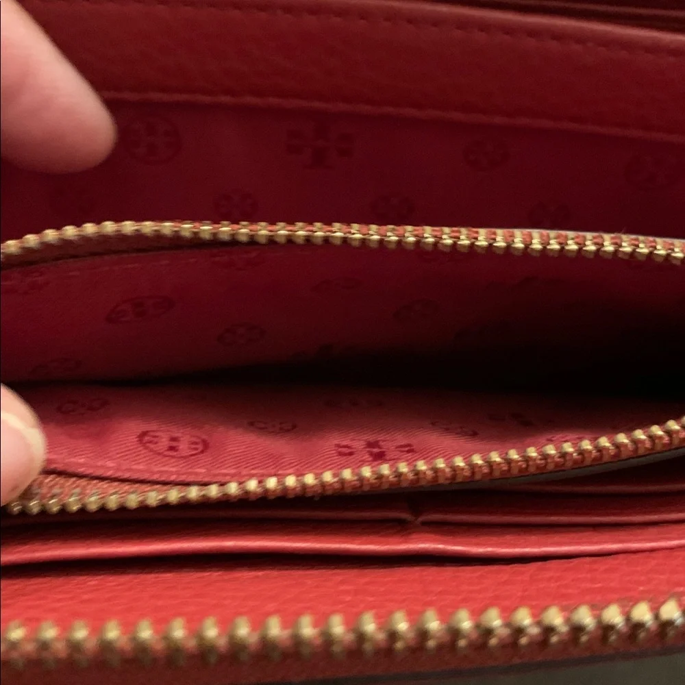 Tory Burch Cherry Red Zip Wallet - Picture 6 of 7